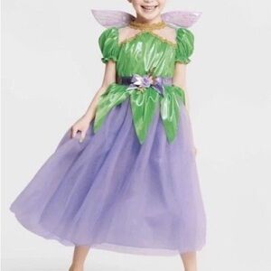 Magical Fairy Dress for Kids - Green and Purple